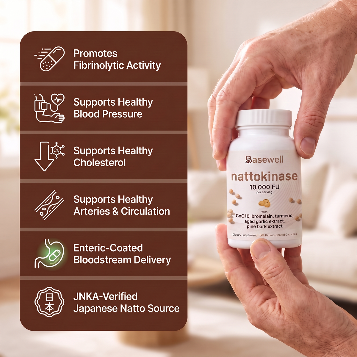 Basewell® Enteric-Coated Nattokinase 10,000 FU